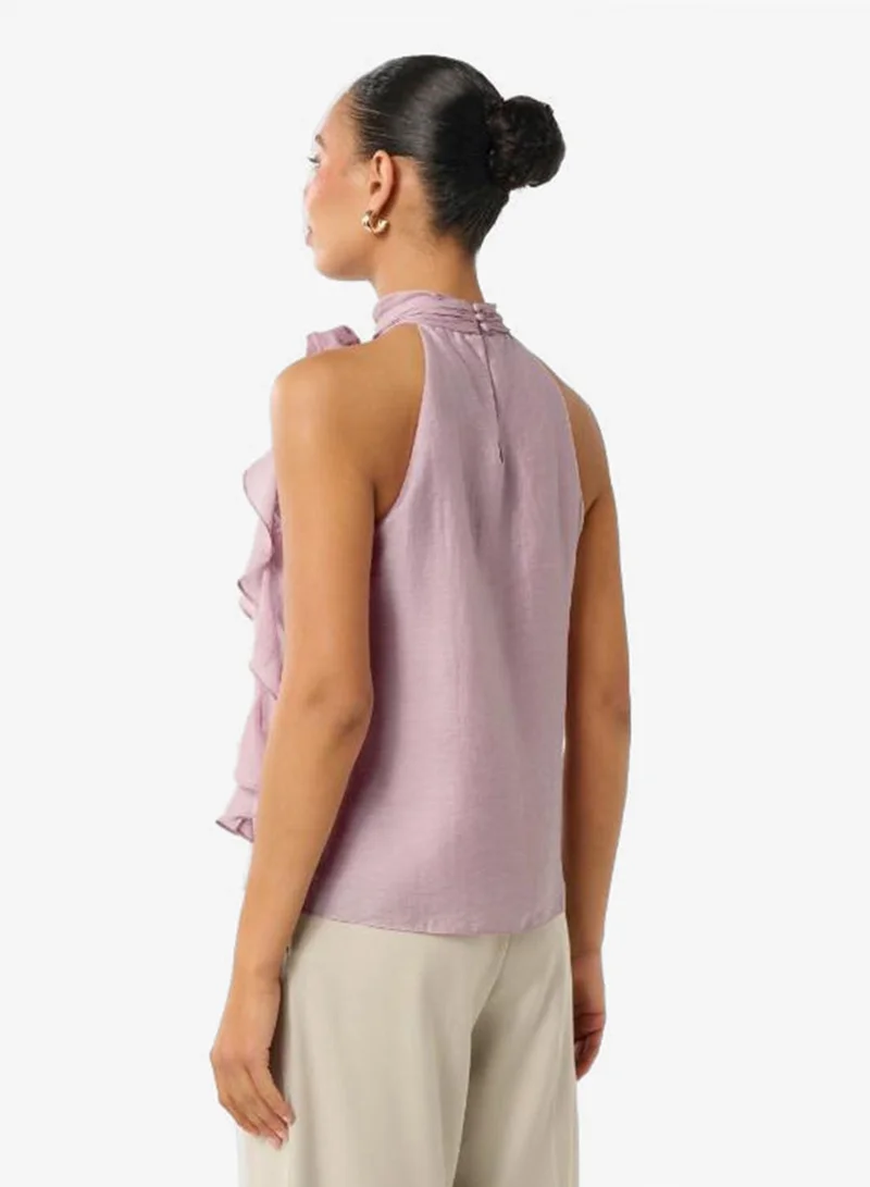 forever new Pippi Rosette Ruffle Halter Neck Top